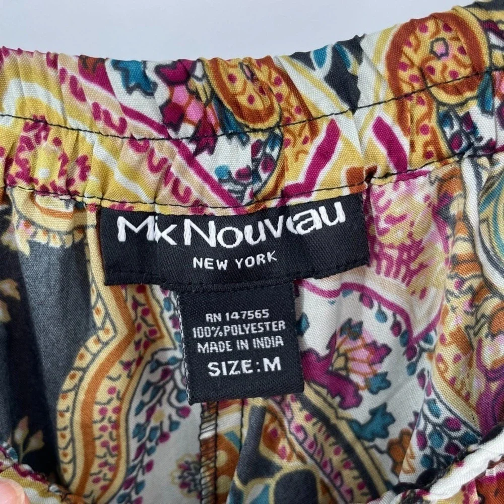 Maxi Skirt M Circle‎ 90s Grunge Whimsigoth Moody Witchy Satin Artsy Paisley 39